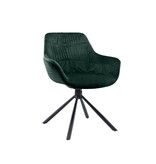 SalesFever Fauteuil met honingraatstiksel in dennengroen fluweel