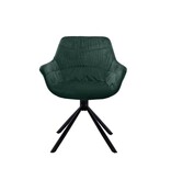 SalesFever Fauteuil met honingraatstiksel in dennengroen fluweel