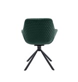 SalesFever Fauteuil met honingraatstiksel in dennengroen fluweel