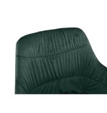 SalesFever Fauteuil met honingraatstiksel in dennengroen fluweel