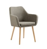 SalesFever Fauteuil in bruine structuurstof
