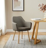 SalesFever Fauteuil in bruine structuurstof