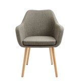 SalesFever Fauteuil in bruine structuurstof