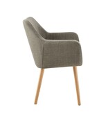 SalesFever Fauteuil in bruine structuurstof