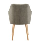 SalesFever Fauteuil in bruine structuurstof
