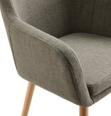 SalesFever Fauteuil in bruine structuurstof
