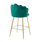 SalesFever Set van 2 Shell Design Velvet Barkrukken Groen