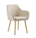 SalesFever Fauteuil structuurstof beige
