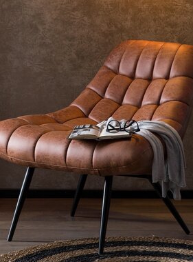 SalesFever Fauteuil XXL kunstleer lichtbruin