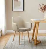 SalesFever Fauteuil structuurstof beige