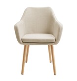 SalesFever Fauteuil structuurstof beige