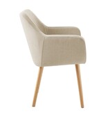 SalesFever Fauteuil structuurstof beige