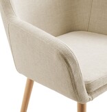 SalesFever Fauteuil structuurstof beige