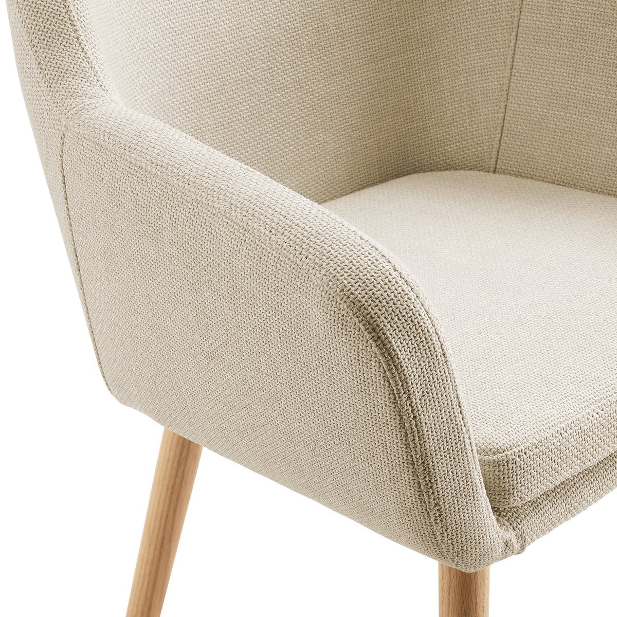 SalesFever Fauteuil structuurstof beige