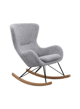 SalesFever Schommelstoel teddybont lichtgrijs