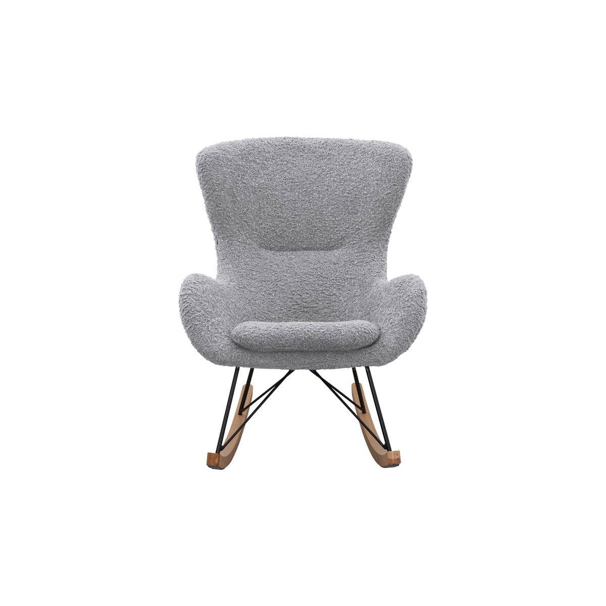 SalesFever Schommelstoel teddybont lichtgrijs