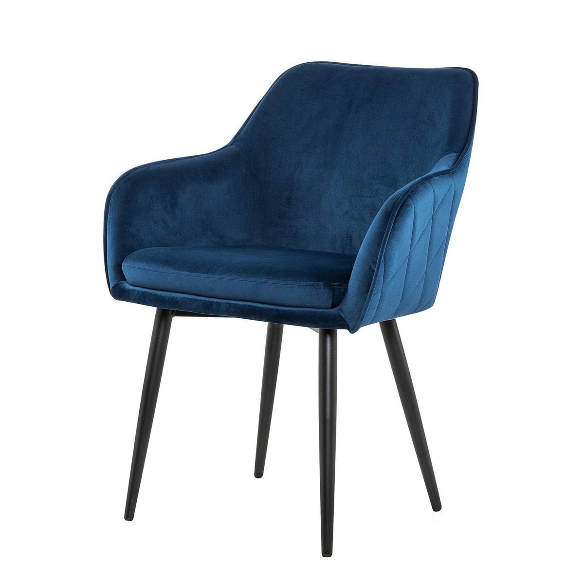 SalesFever Eetkamerstoel blauw fluweel