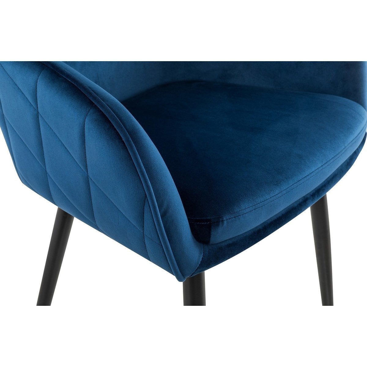 SalesFever Eetkamerstoel blauw fluweel