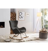 SalesFever Schommelstoel teddybont donkergrijs