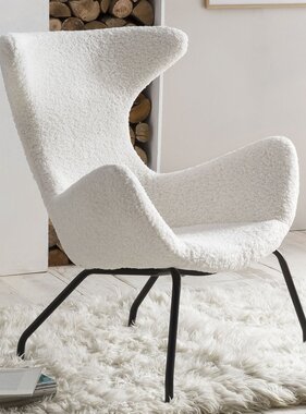 SalesFever Relax fauteuil teddybont wit