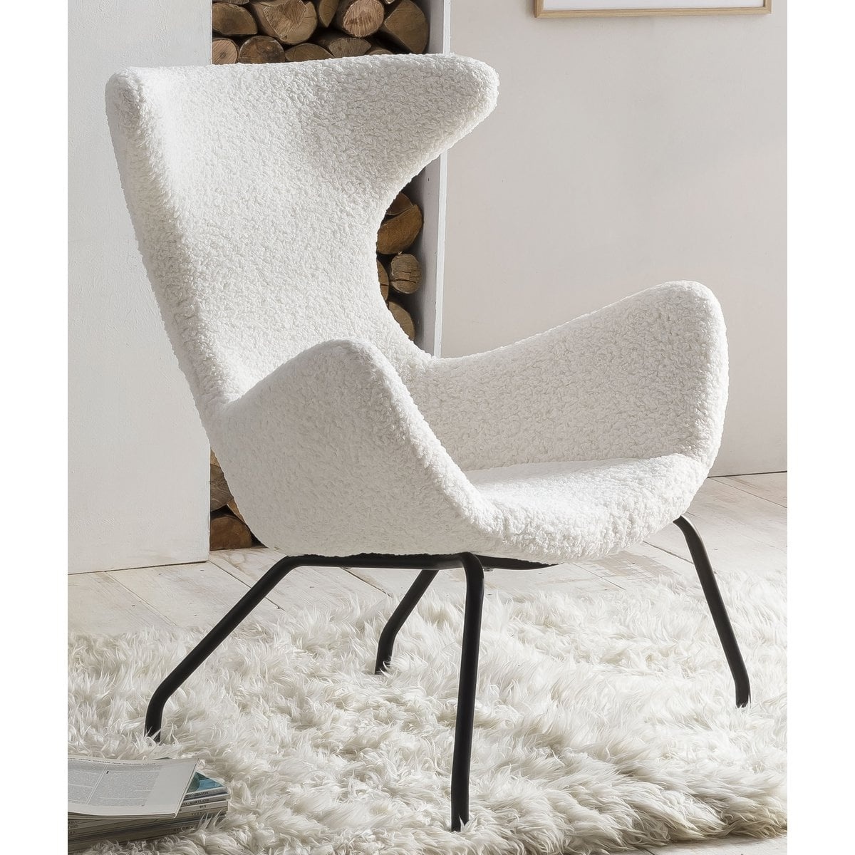 SalesFever Relax fauteuil teddybont wit