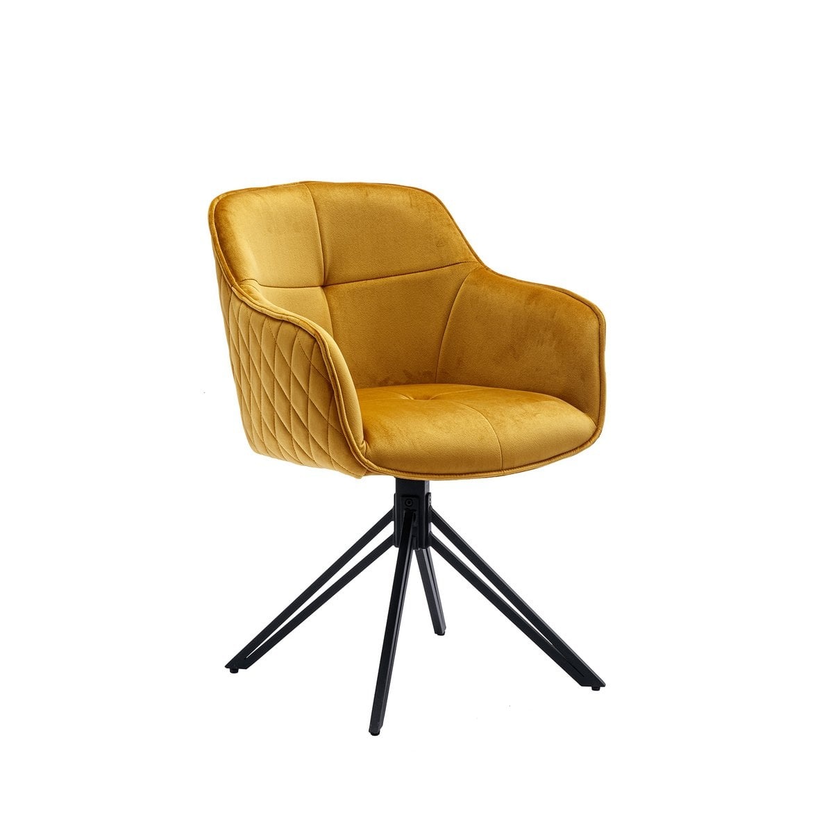 SalesFever Fauteuil met gele honingraatquilt