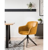 SalesFever Fauteuil met gele honingraatquilt