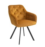 SalesFever Fauteuil met 360° draaifunctie Mosterdgeel