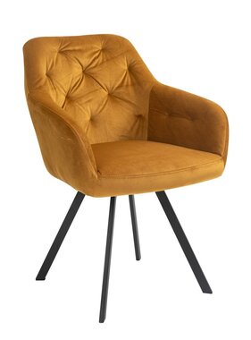 SalesFever Fauteuil met 360° draaifunctie Mosterdgeel