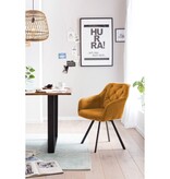SalesFever Fauteuil met 360° draaifunctie Mosterdgeel