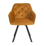 SalesFever Fauteuil met 360° draaifunctie Mosterdgeel