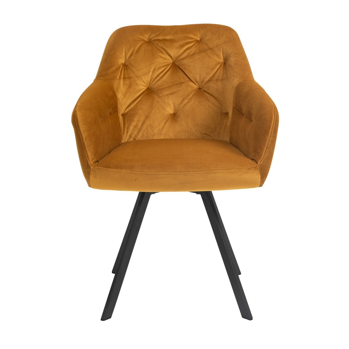 SalesFever Fauteuil met 360° draaifunctie Mosterdgeel