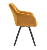 SalesFever Fauteuil met 360° draaifunctie Mosterdgeel