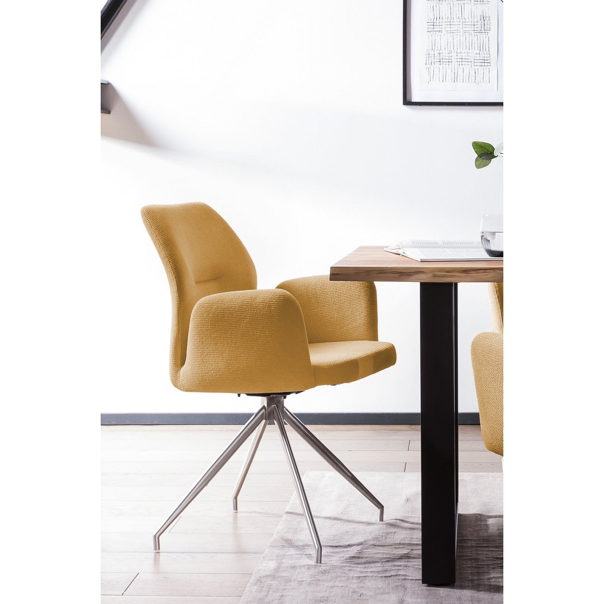 SalesFever Fauteuil met 180° draaifunctie Geel