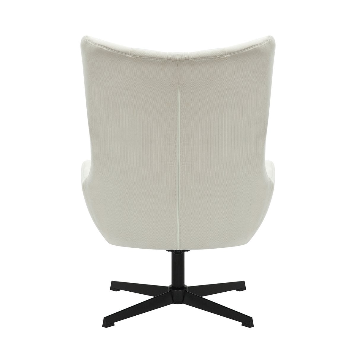 SalesFever Fauteuil en kruk corduroy look beige