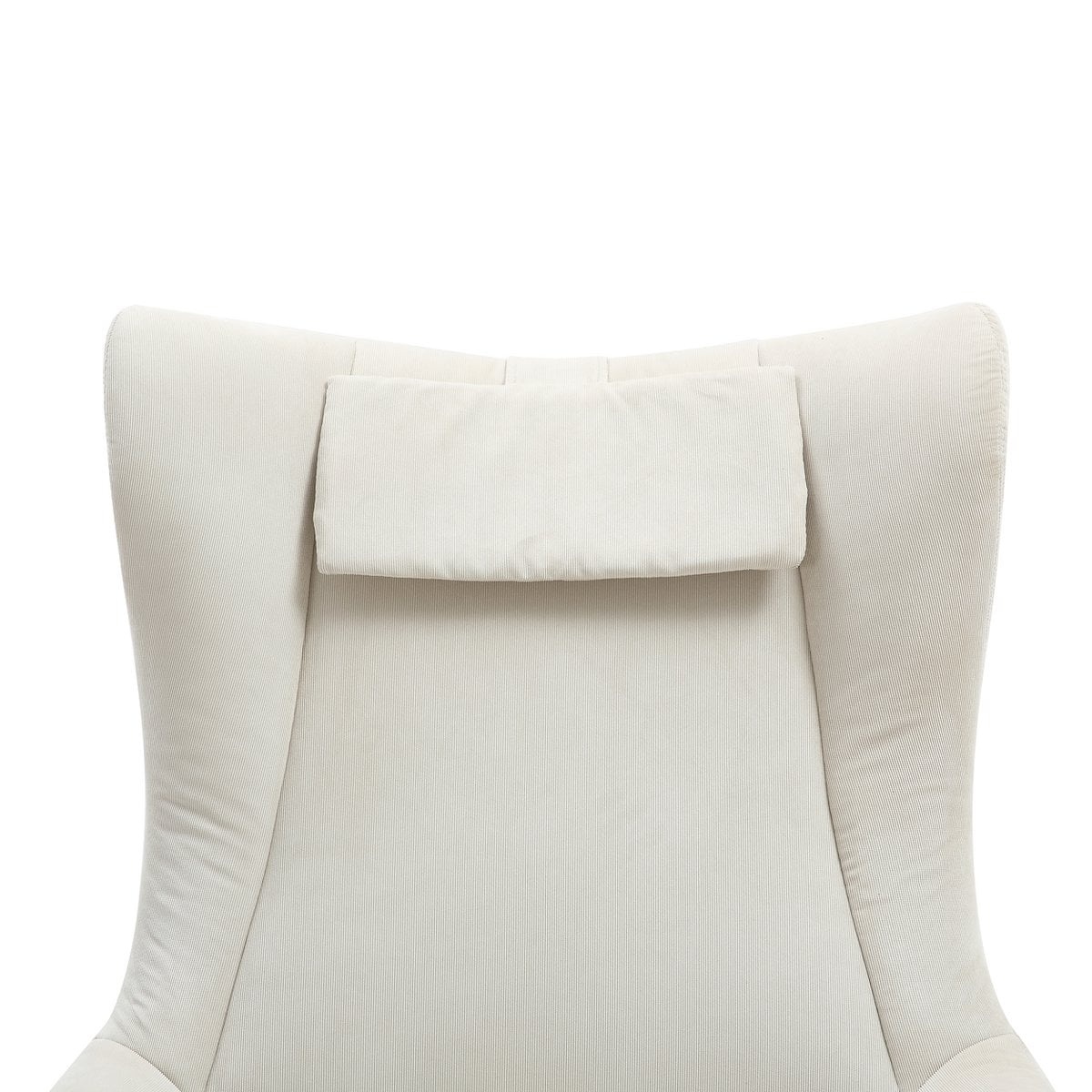 SalesFever Fauteuil en kruk corduroy look beige