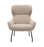 SalesFever Fauteuil- en krukset teddybont taupe