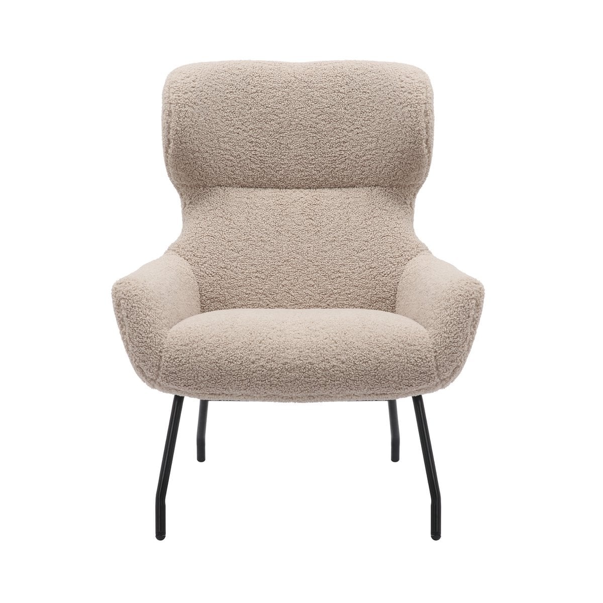 SalesFever Fauteuil- en krukset teddybont taupe