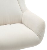 SalesFever Fauteuil en kruk corduroy look beige