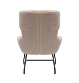 SalesFever Fauteuil- en krukset teddybont taupe