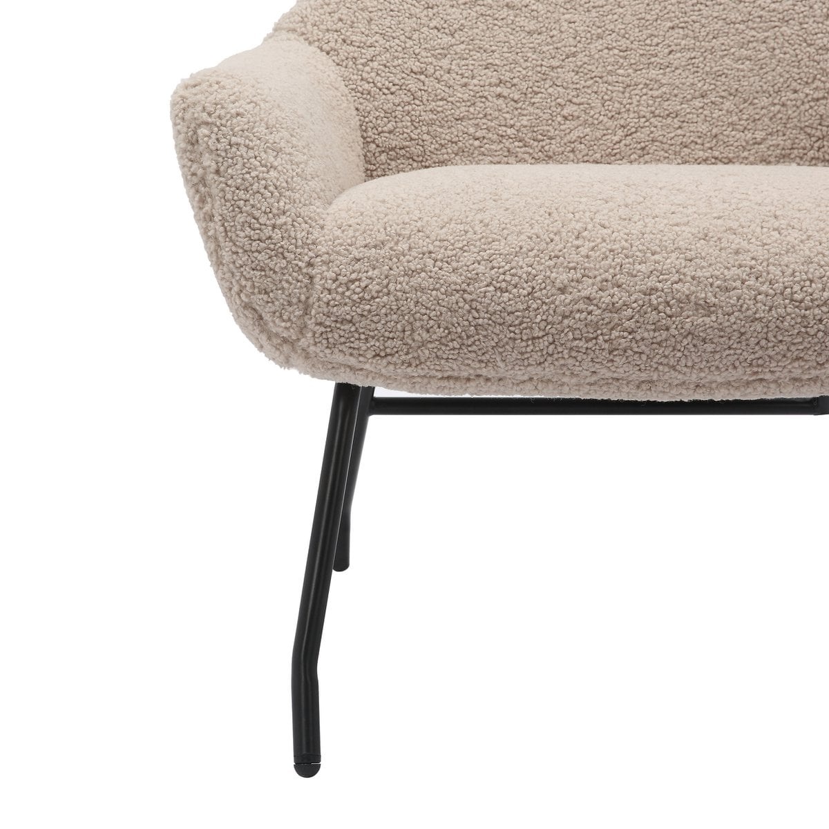 SalesFever Fauteuil- en krukset teddybont taupe
