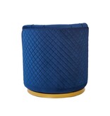 SalesFever Donkerblauwe fluwelen draaifauteuil