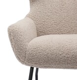 SalesFever Fauteuil- en krukset teddybont taupe