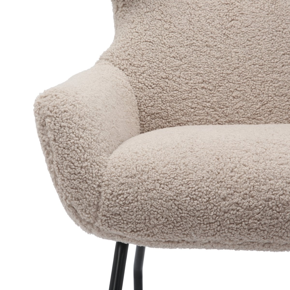 SalesFever Fauteuil- en krukset teddybont taupe