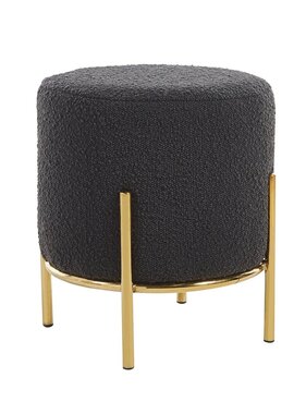 SalesFever Polsterhocker Ø35 cm Bouclé Stoff Antraciet