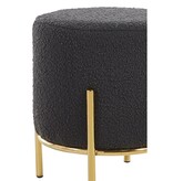 SalesFever Polsterhocker Ø35 cm Bouclé Stoff Antraciet