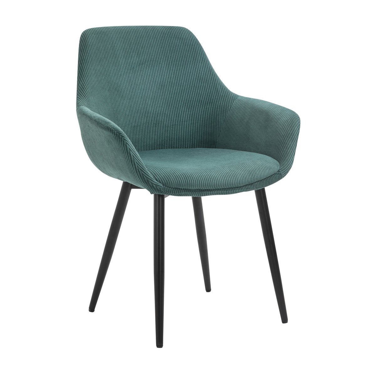 SalesFever Set van 2 Corduroy Fauteuils Groen