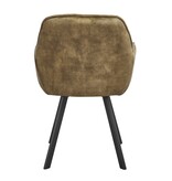 SalesFever Eetkamerstoel set van 2 vintage fluweel velours groen