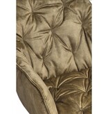 SalesFever Eetkamerstoel set van 2 vintage fluweel velours groen