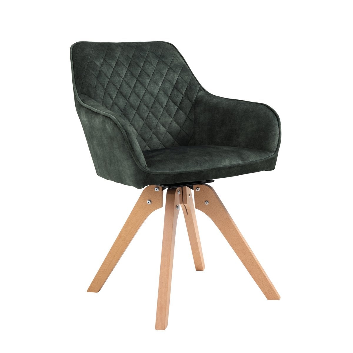 SalesFever Fauteuil vintage fluweel velours, donkergroen